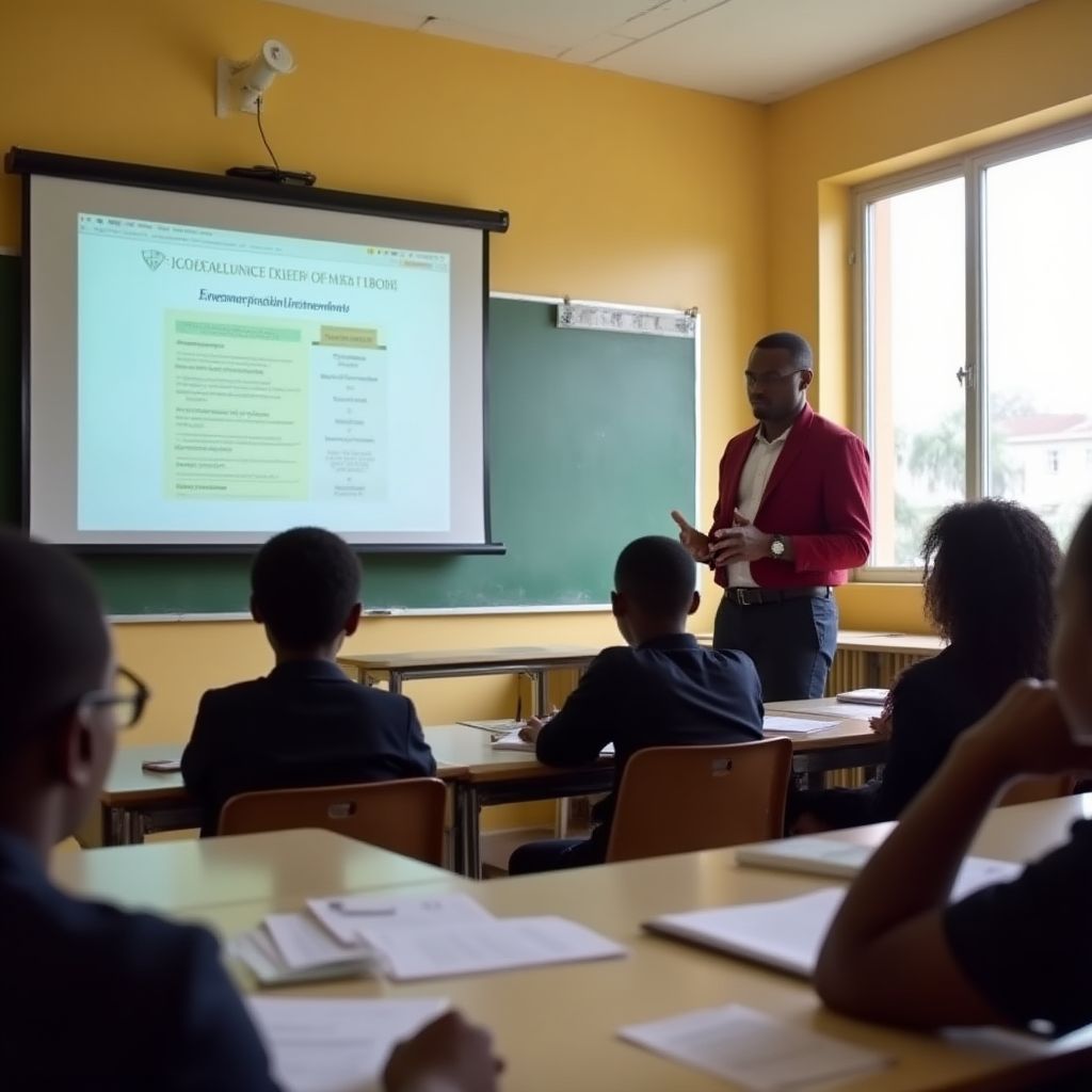 Financial literacy classroom training session