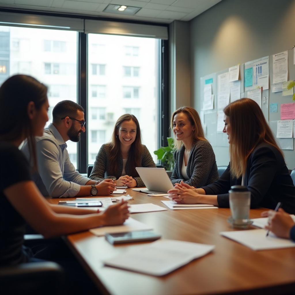 Team meeting financial education planning